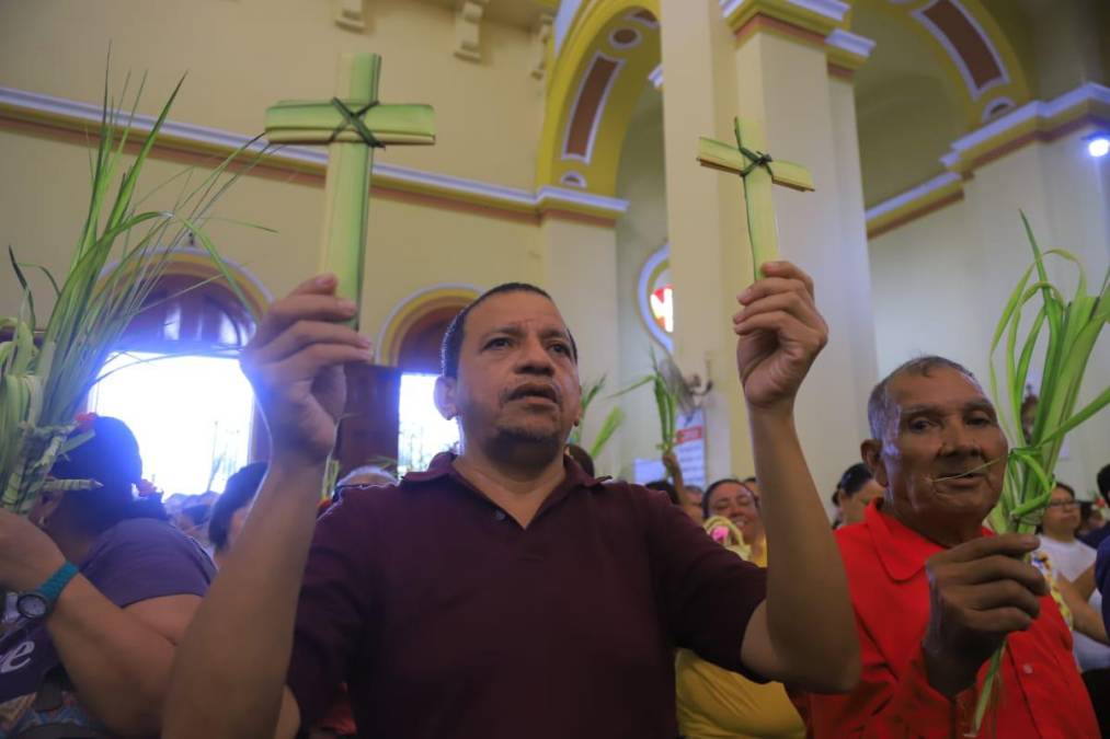 Imágenes de la celebración del Domingo de Ramos en San Pedro Sula