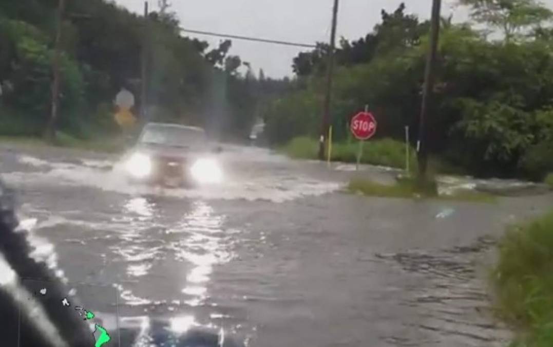 Primeras imágenes de los estragos del huracán Lane en Hawái