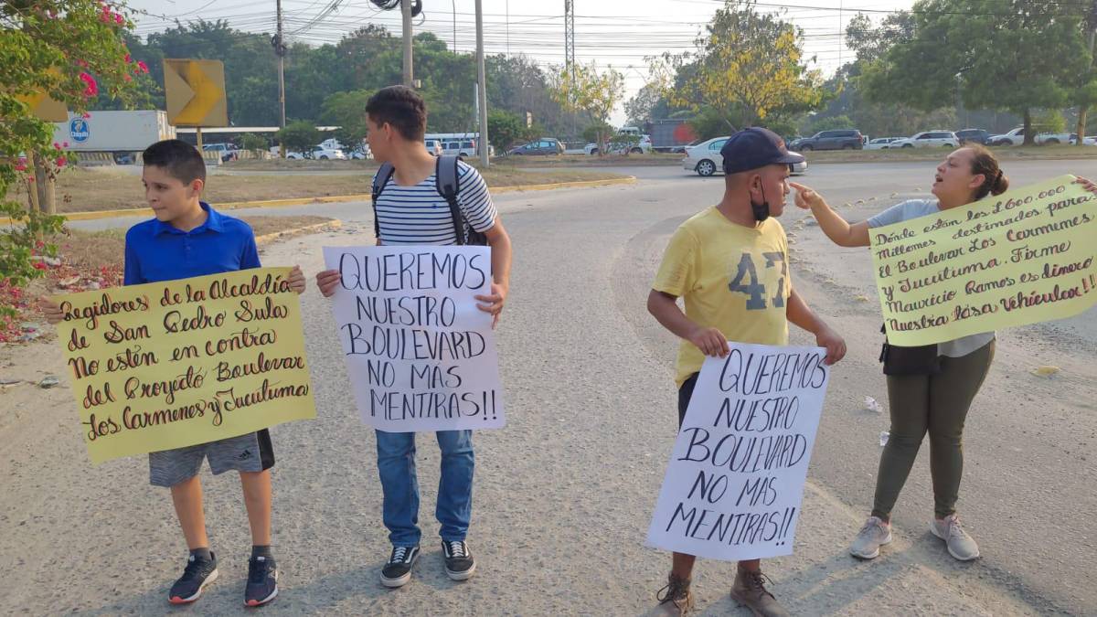 Protestan En Bulevar Del Este Y Segundo Anillo De San Pedro Sula