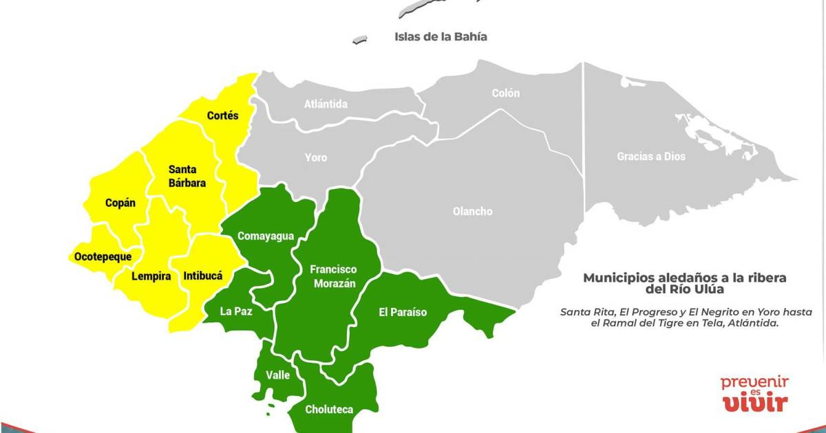 Alerta Amarilla Por 48 Horas En Seis Departamentos De Honduras