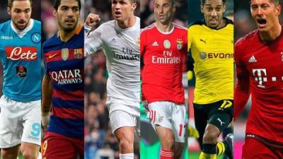 Higuaín, Suárez, Cristiano, Gonçalves, Aubameyang y Lewandowski marcaron el fin de semana.