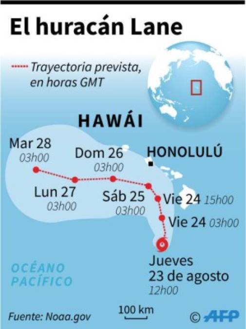 Primeras imágenes de los estragos del huracán Lane en Hawái