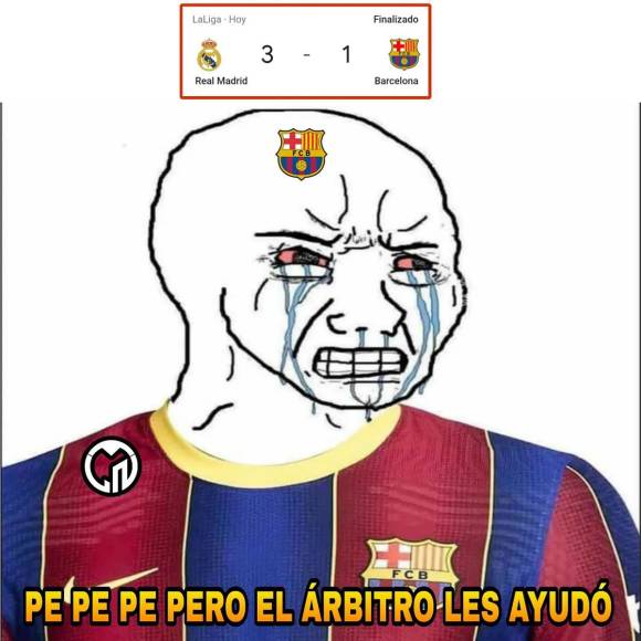 Xavi lo sufre Los memes se burlan del Barça tras perder el Clásico