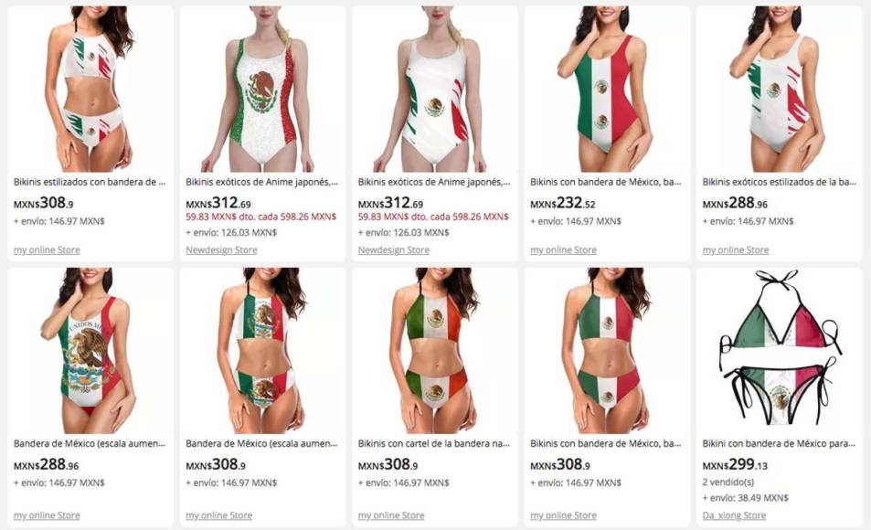 Polémica por venta de bikinis con banderas incluida la de Honduras en